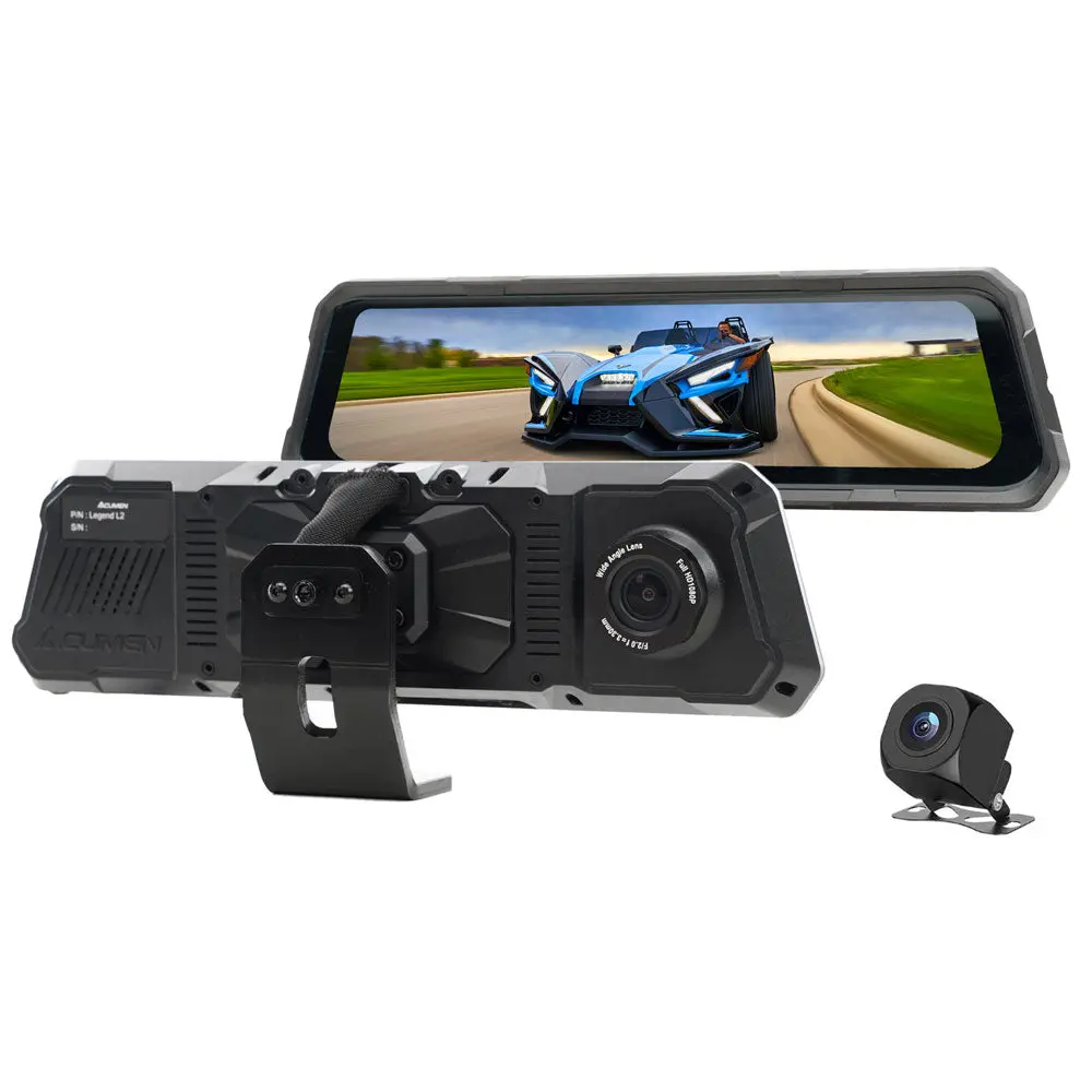 The Legend Digital Rear View Mirror Dash Cam Kit For The Polaris Slingshot 1
