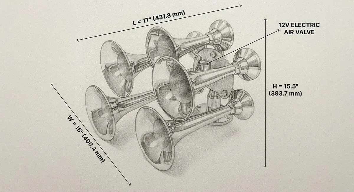 Admiral Chrome Train Horn 2
