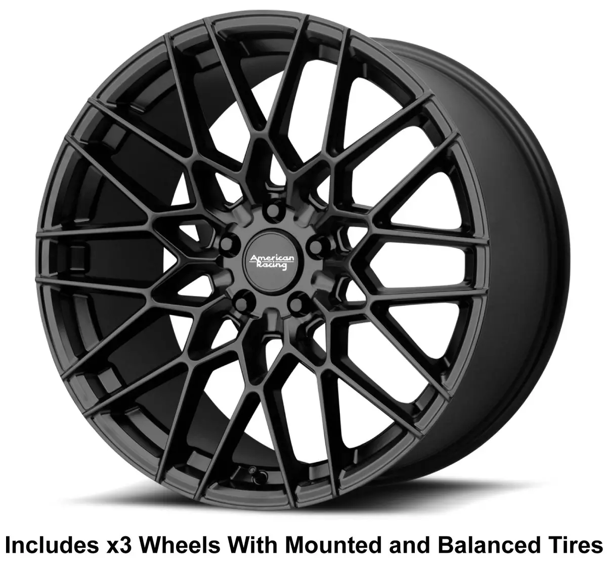 American Racing Barrage Slingshot 19" Front 20" Rear Wheel And Tire Package 1