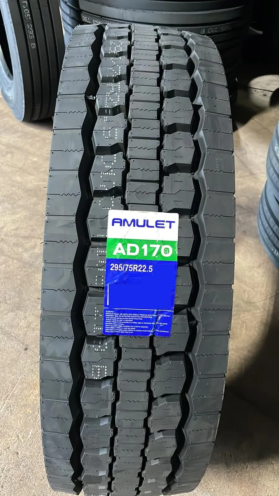Set Of 4 Tires 295/75R22.5 Amulet Ad170 Drive Closed Shoulder 14 Ply 1