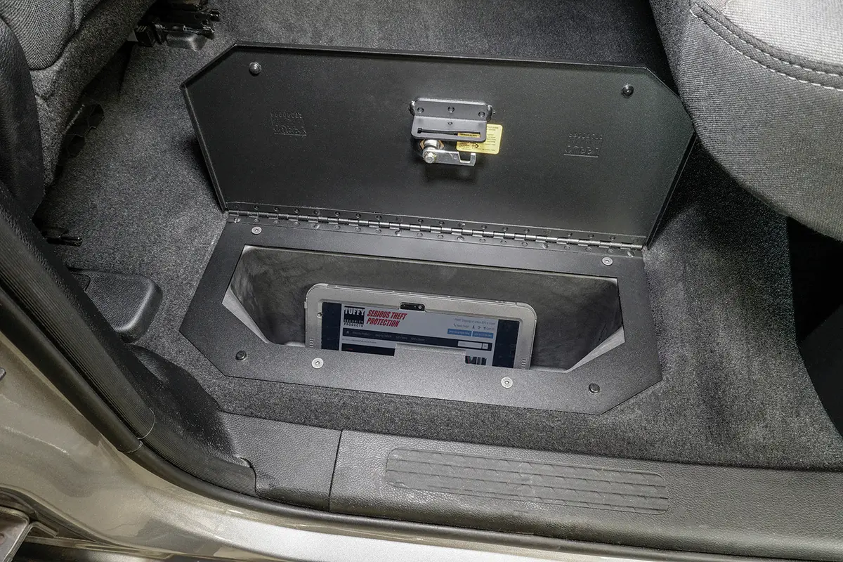 Tuffy Security Products 357-01 In-Floor Locking Cargo Lid - '19-23 1500; Crew Cab; {Exc. Classic} (Black) 2