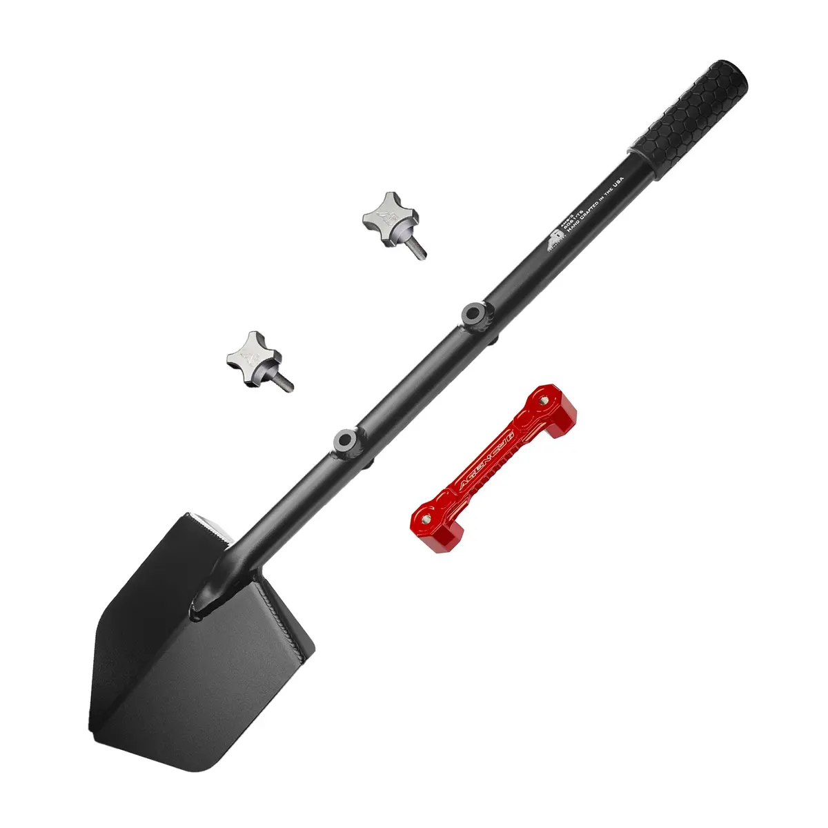 Shovel / Mount Combo - Black Long Shovel / Red Ssm With Knobs 1