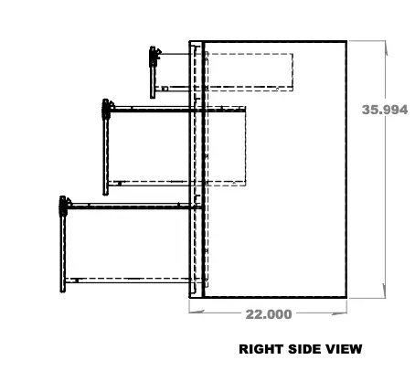 18" Three Drawer Base Cabinet 5