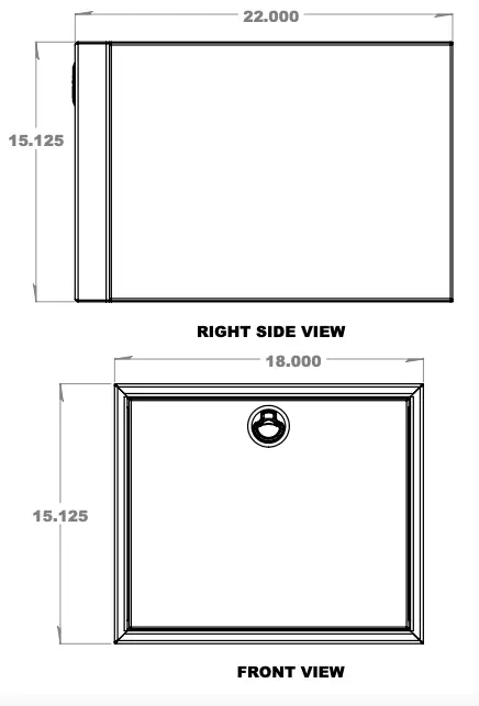 Single Drawer Cabinet 22"X18"X15" 3