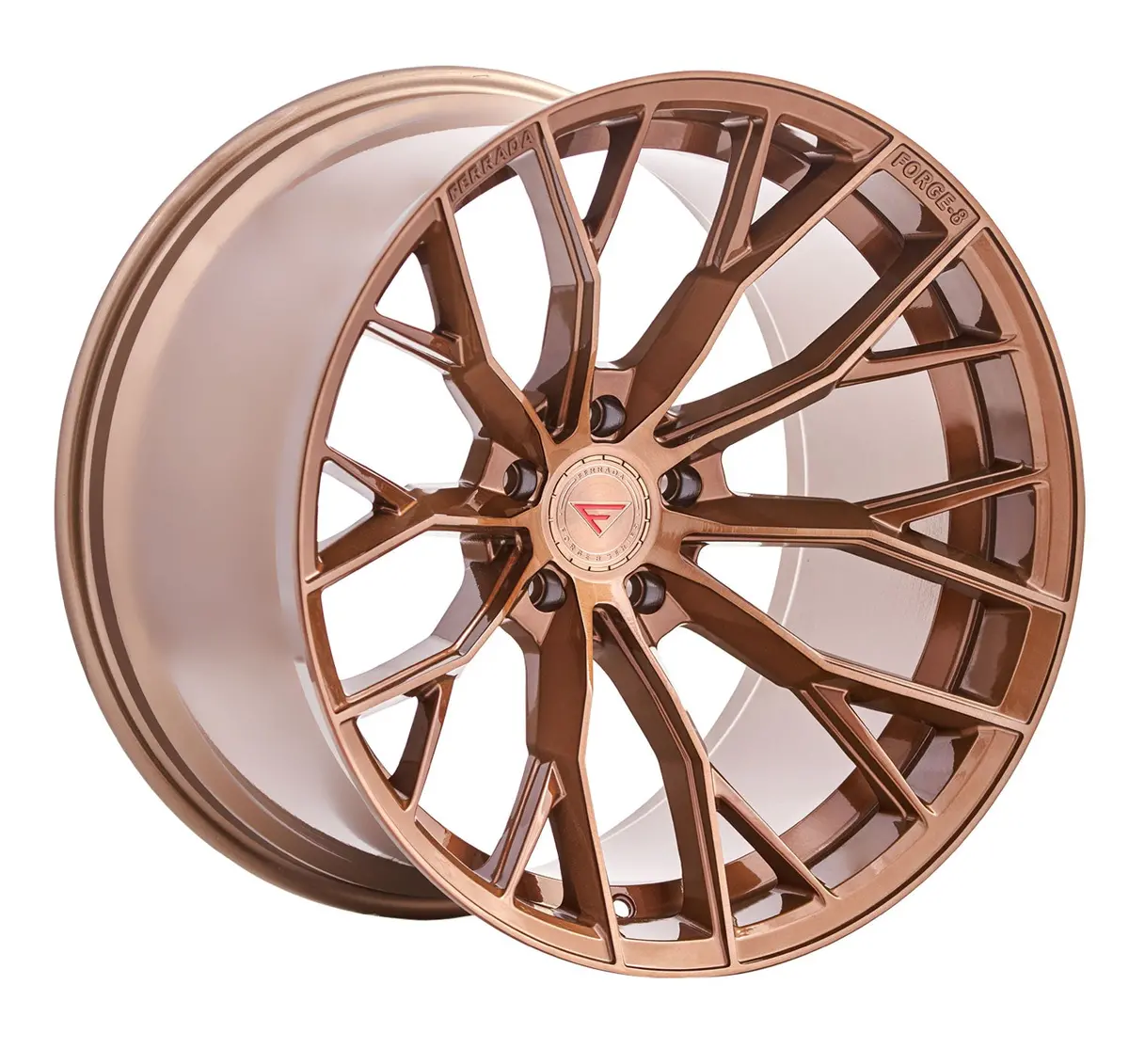 Ferrada Fr9 Tesla Model 3 20" Front And Rear Wheel And Tire Package - Brushed Cobre 1