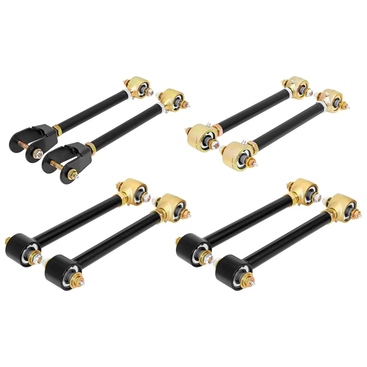 Rockjock 4X4 Ce-9100As Johnny Joint® Control Arm Set; W/Double Adjustable Uppers-8 Pieces; 1