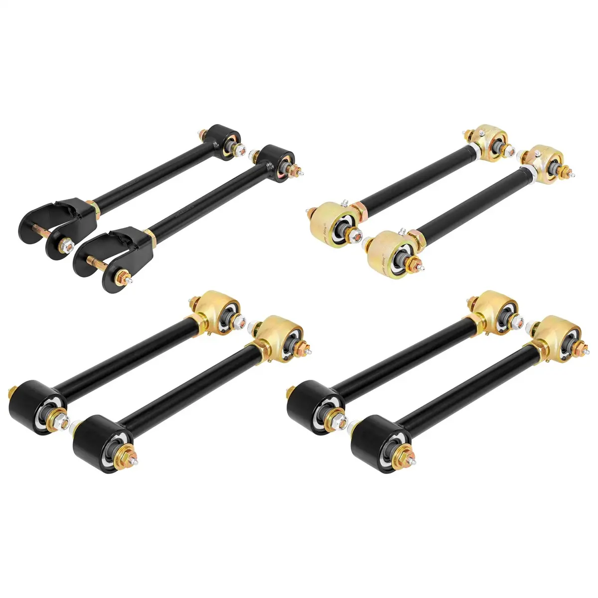 Rockjock 4X4 Ce-9100A Johnny Joint® Control Arm Set; W/Double Adjustable Rear Uppers-8 Pieces; 1