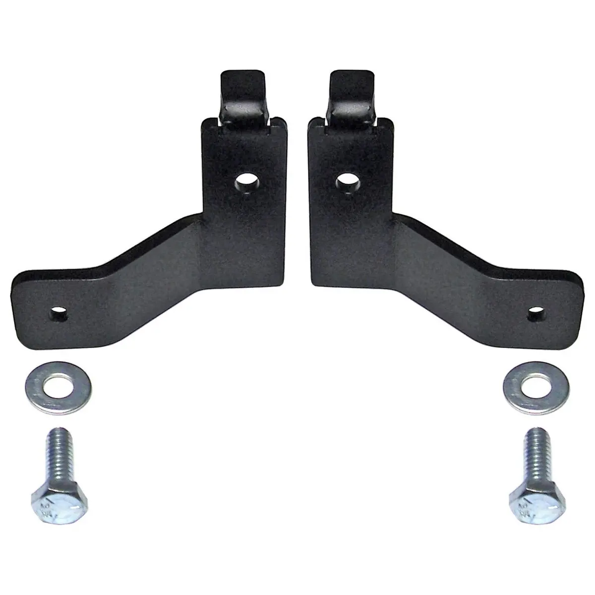 Rockjock 4X4 Ce-9807Fblbk Brake Line Relocation Bracket Kit; Front; 1