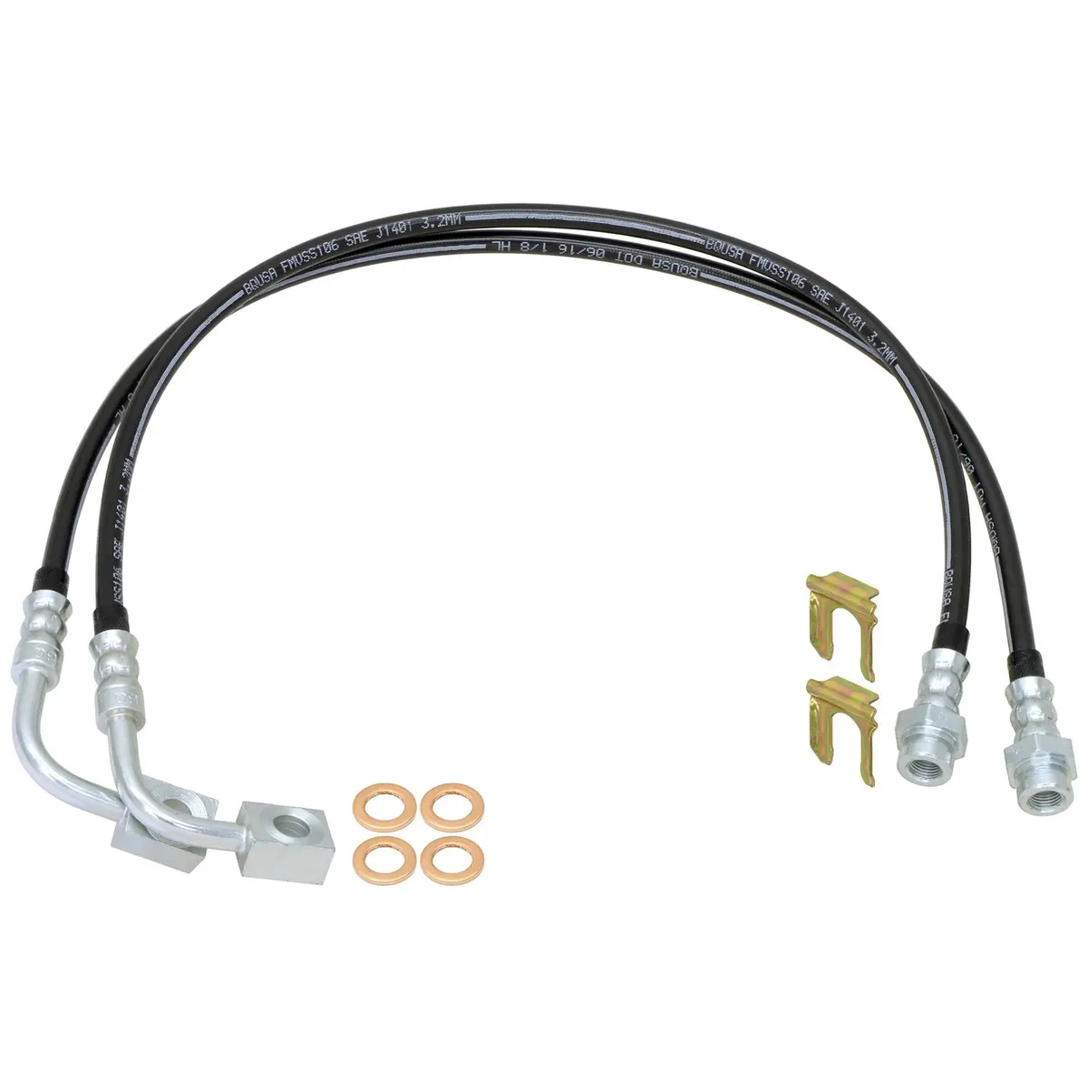 Rockjock 4X4 Ce-9807Rblk Brake Hose Kit 1