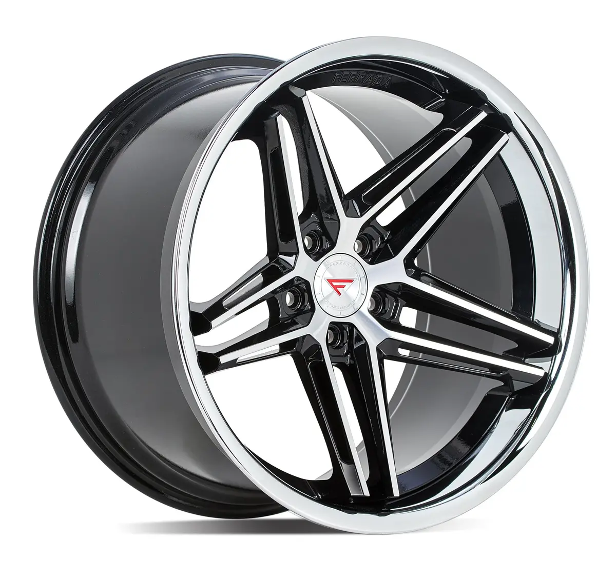 Ferrada Cm1 Tesla Model 3 20" Front And Rear Wheel And Tire Package - Black W/ Machined Face 1