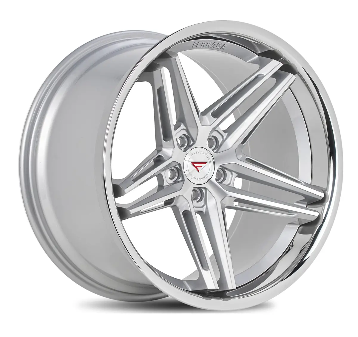 Ferrada Cm1 Tesla Model 3 20" Front And Rear Wheel And Tire Package - Machine Silver 1