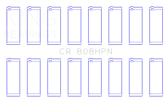 King Engine Bearings Cr 808Hpn Connecting Rod Bearing Set For Chevrolet Bbc 369-502 Gen Iv, V, Vi 1