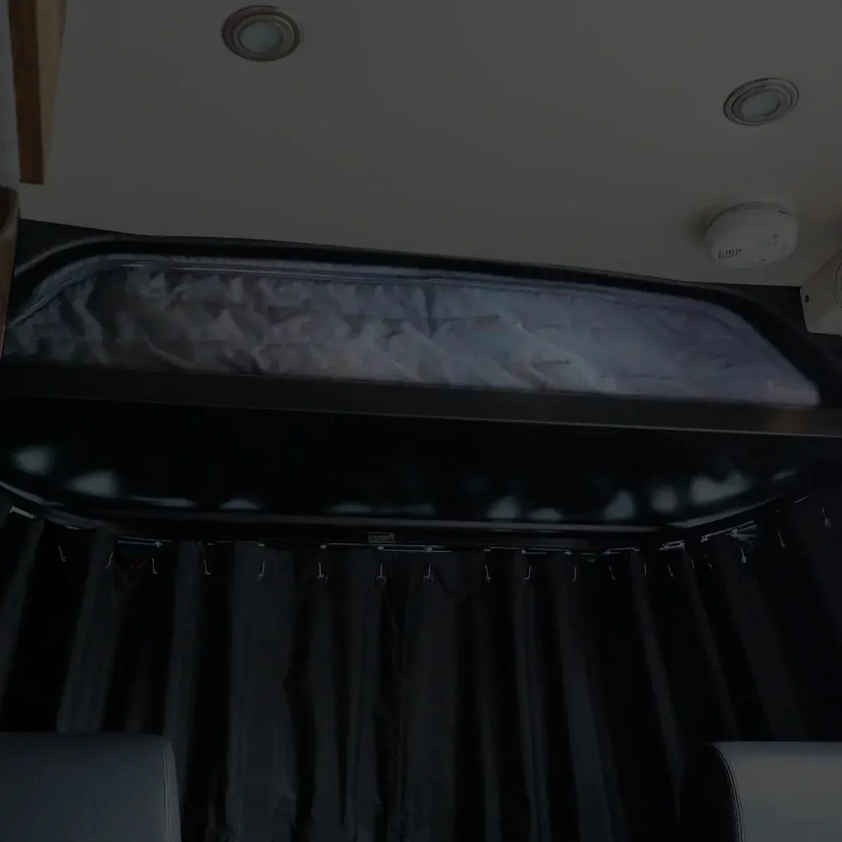 Canyon Adventure Vans Clima-Shade Insulated Cab Shelf Cover 1