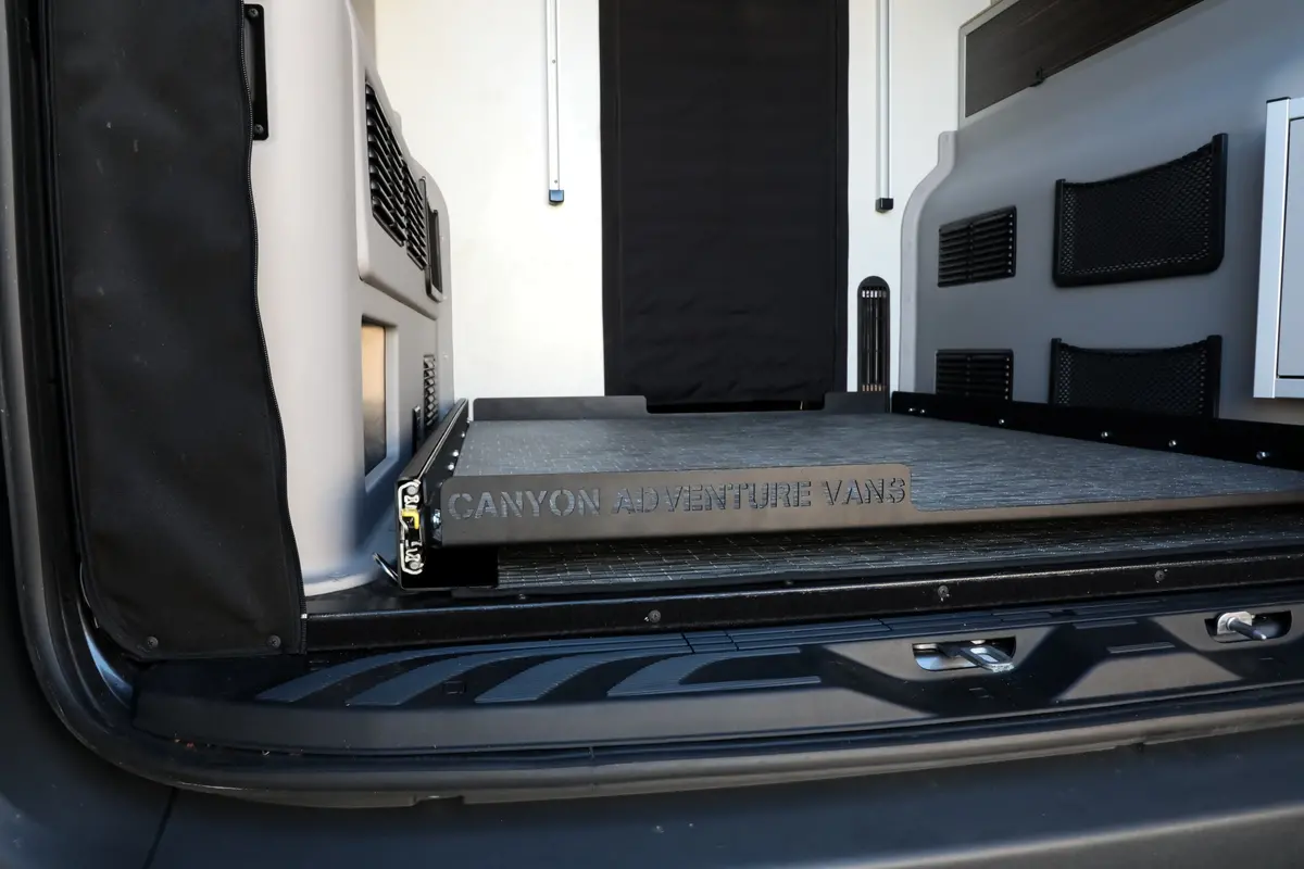 Canyon Adventure Vans Garage Slide Out Deck 6