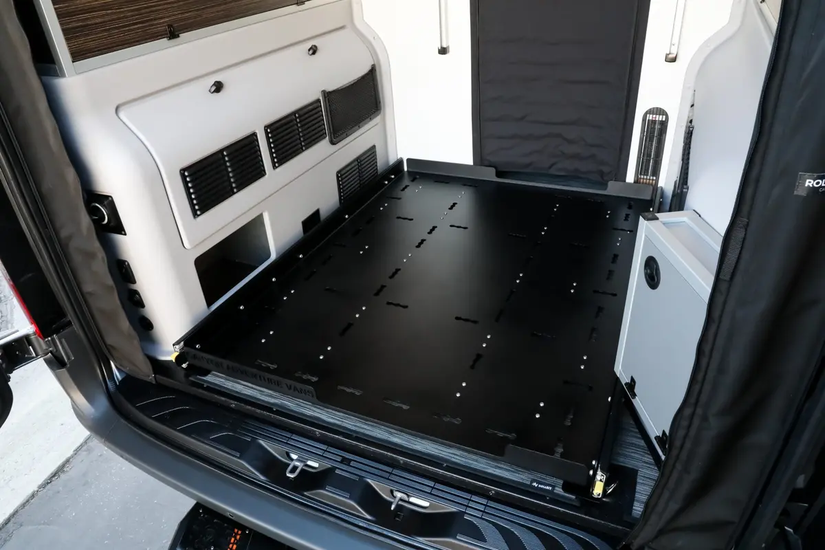 Canyon Adventure Vans Garage Slide Out Deck 21