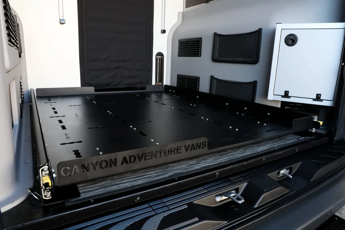Canyon Adventure Vans Garage Slide Out Deck 22