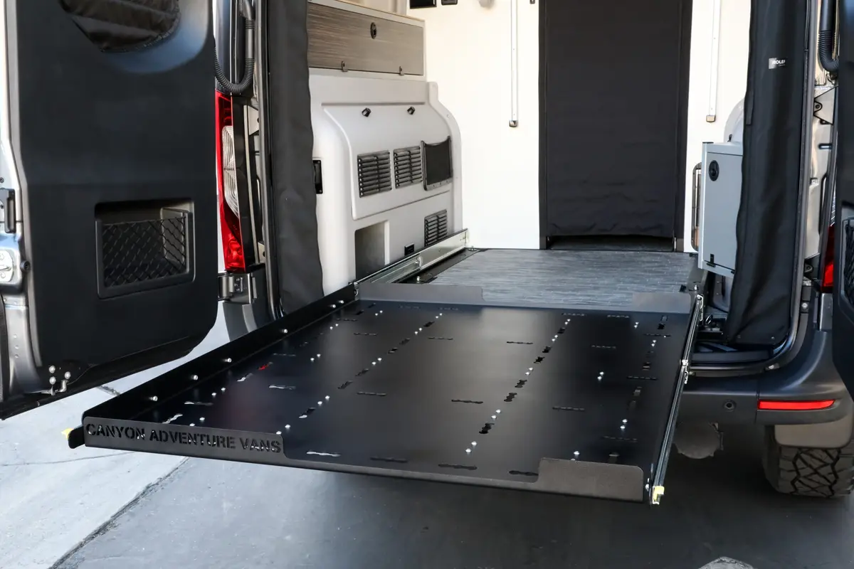 Canyon Adventure Vans Garage Slide Out Deck 23