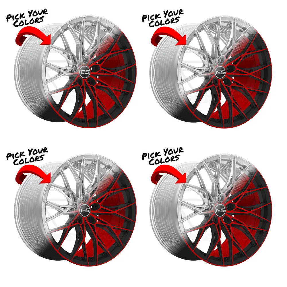 E5 Sebring C7 Z06 Corvette 19" Front 20" Rear Wheel And Tire Package 3
