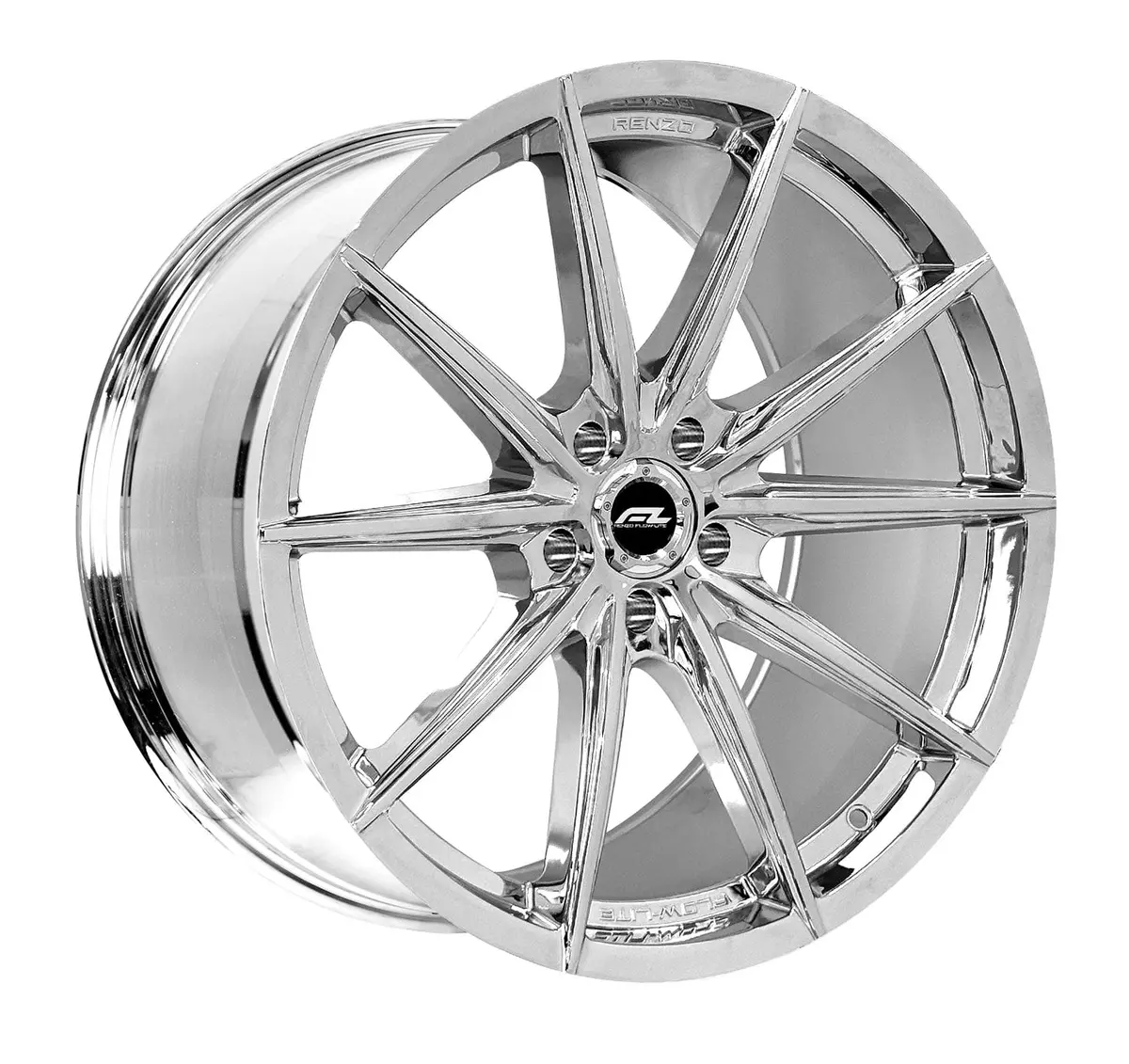 Forgedlite Rfl-10 C8 Corvette 20" Front 20" Rear Wheel And Tire Package - Chrome 1