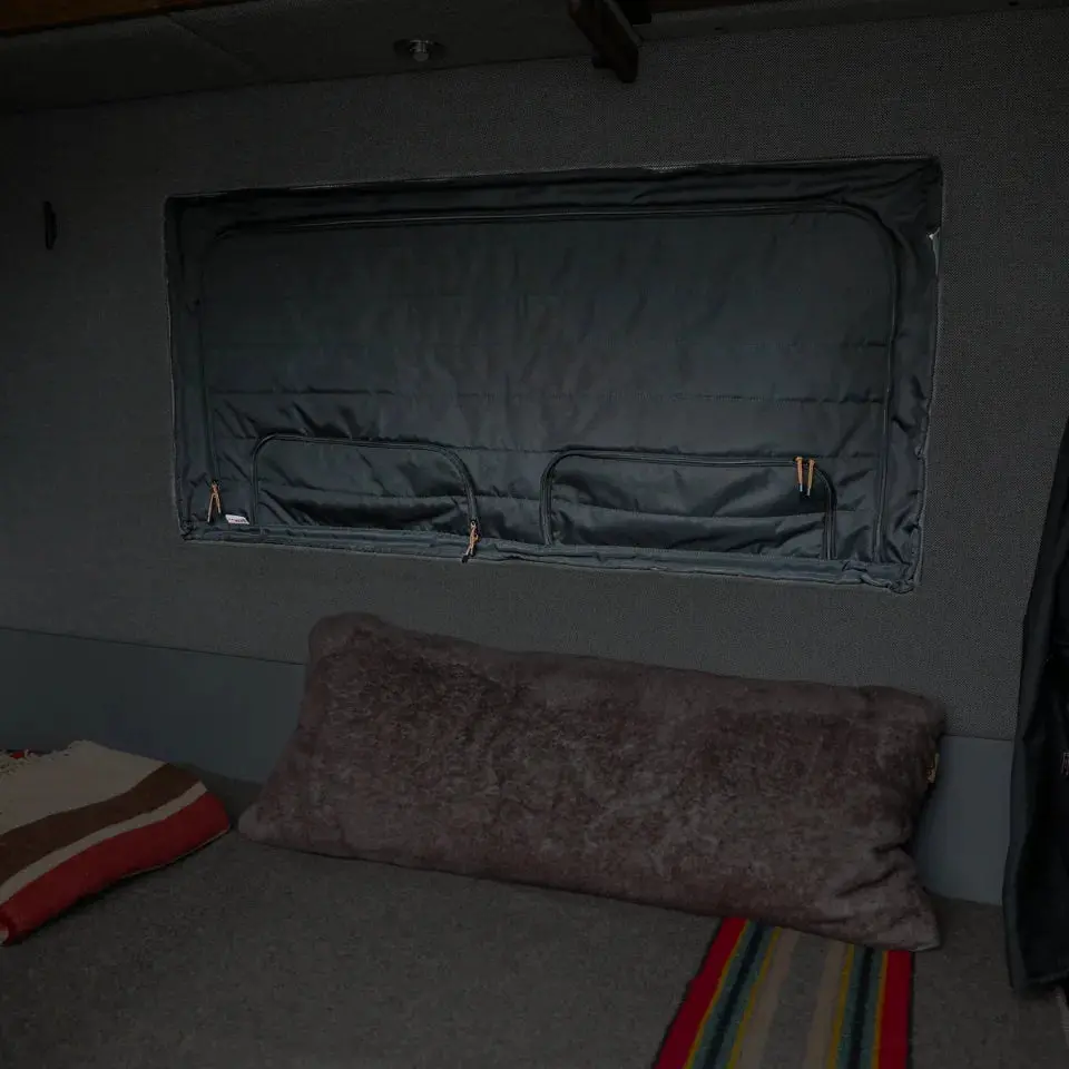 Canyon Adventure Vans Clima-Shade Insulated Groove Lounge Window Cover - Sto 1