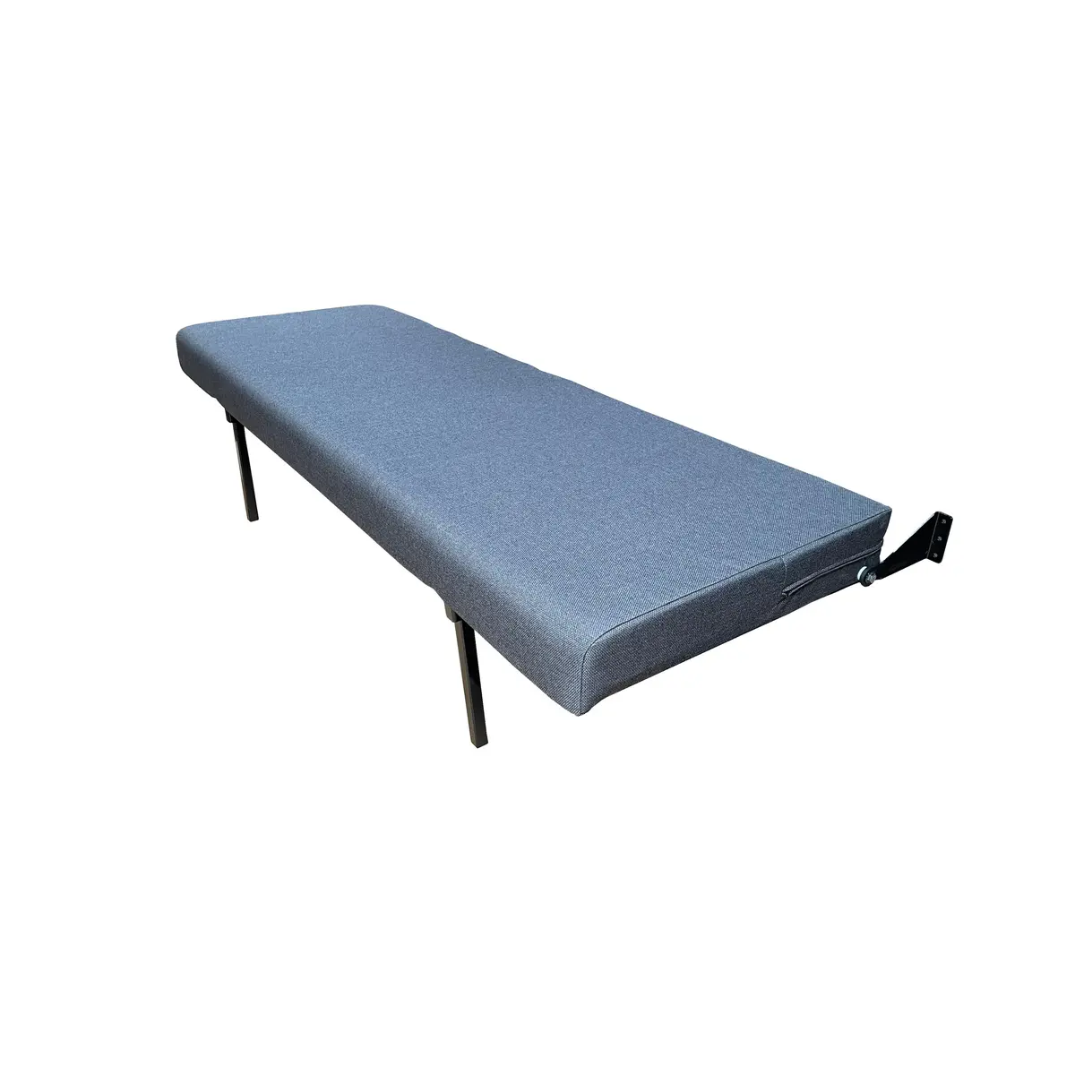 Rb Components 76" Folding Bench Seat - Charcoal Cloth 1
