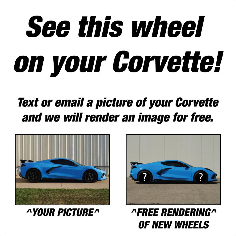 E5 Speedway C8 Corvette 19" Front 20" Rear Wheel And Tire Package 3