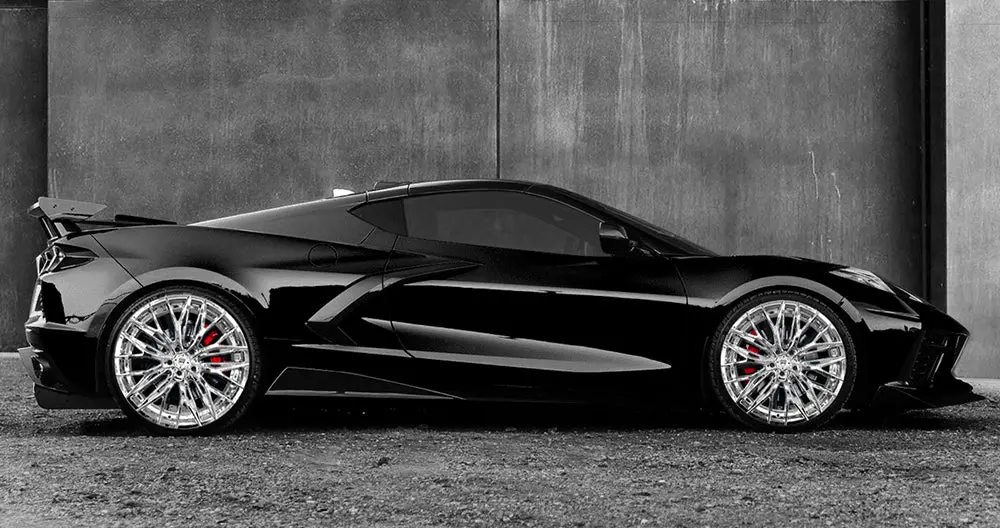 Lexani Aries C8 Corvette 20X9" Front 22X10.5" Rear Wheel And Tire Package - Chrome 2