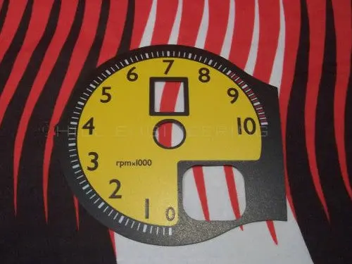 Yellow 360 Tachometer Dial 430 Style D360-Y-430 1