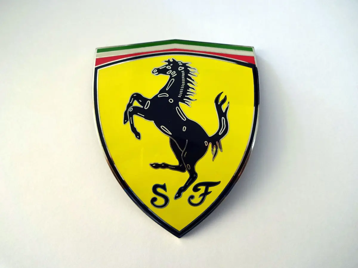 360 Cloisonne Ceramic Ferrari Badge (Pair) 1