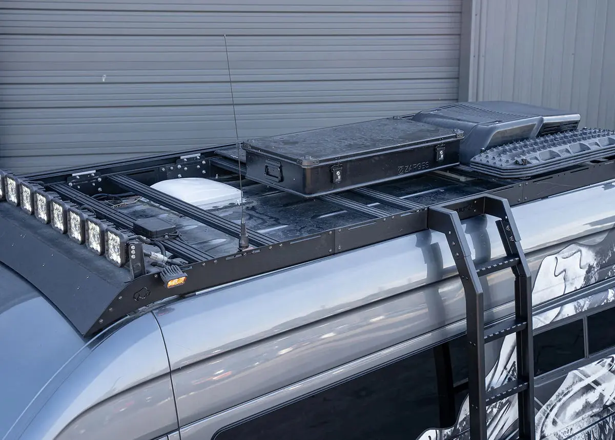 Roambuilt 2007+ Mercedes Sprinter Flatpack Roof Rack 144", 170"/170" Ext 1