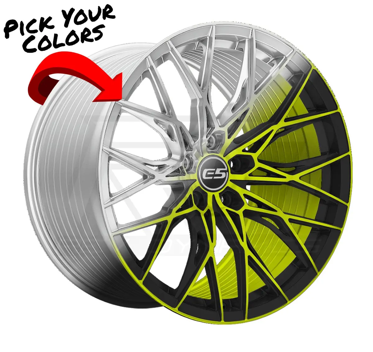 E5 Sebring C8 Corvette 19X9" Front 20X11.5" Rear Wheel And Tire Package 1
