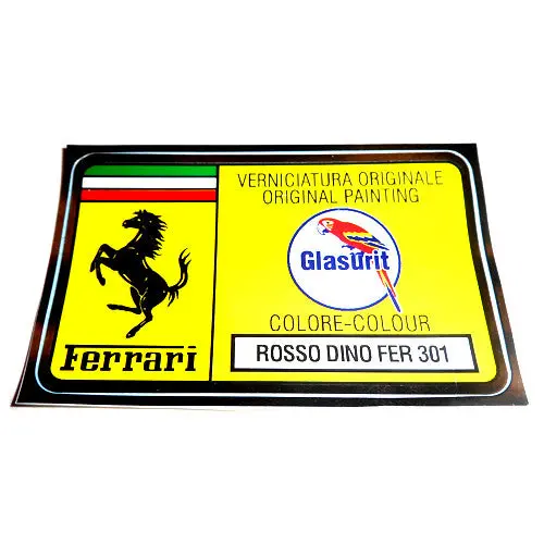 Paint Code Sticker Rosso Dino Fer 301  Fer02035 1