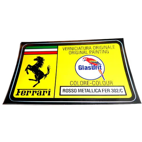 Paint Code Sticker Rosso Metallica Fer 302/C Fer02040 1