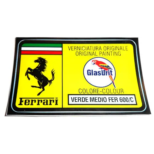 Paint Code Sticker Verde Medio Fer 600/C Fer02065 1