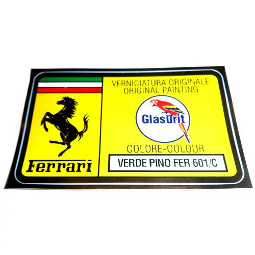 Paint Code Sticker Verde Pino Fer 601/C Fer02070 1