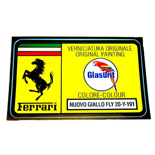 Paint Code Sticker Nuovo Giallo Fly 20Y191  Fer02075 1