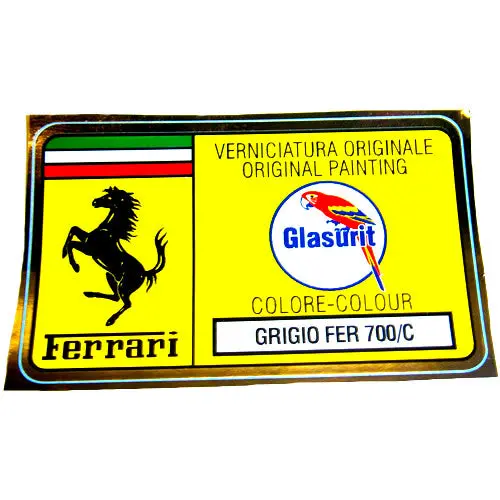 Paint Code Sticker Grigio Fer 700/C Fer02080 1