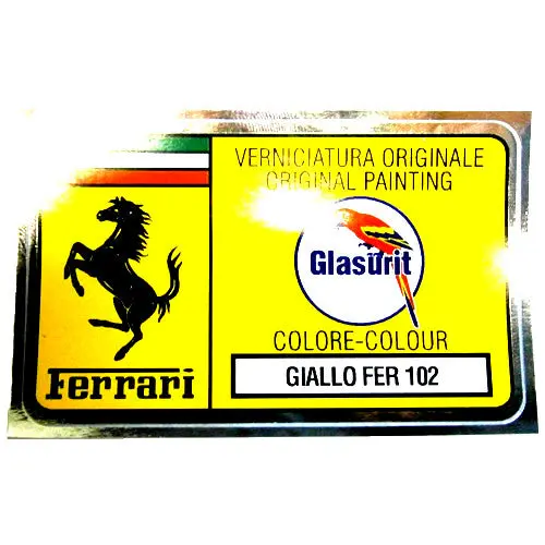Paint Code Sticker Giallo Fer 102 Fer02100 1