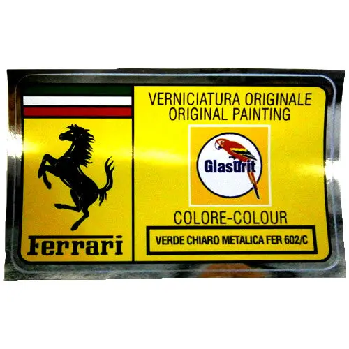 Paint Code Sticker Verde Chiaro Metallica Fer 602/C Fer02140 1