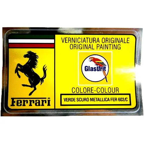 Paint Code Sticker Verde Scuro Metallica Fer 603/C Fer02145 1