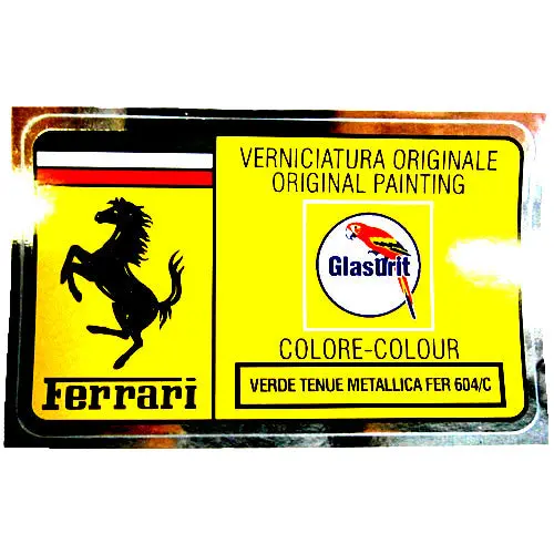 Paint Code Sticker Verde Tenue Metallica Fer 604/C Fer02150 1