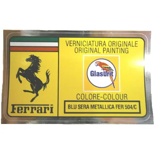 Paint Code Sticker Blu Sera Metallica Fer 504/C Fer02160 1