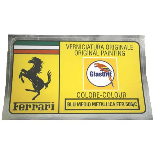 Paint Code Sticker Blu Medio Metallica Fer 506/C Fer02165 1