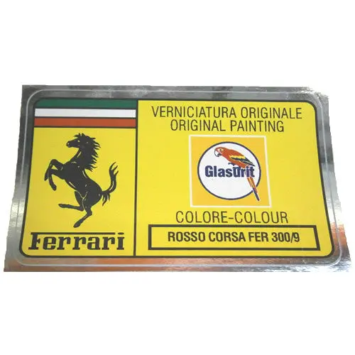 Paint Code Sticker Rosso Corsa Fer 300/9 Fer02170 1