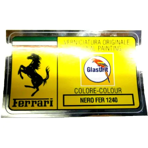 Paint Code Sticker Nero Fer 1240  Fer02195 1