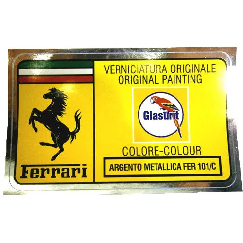 Paint Code Sticker Argento Metallica Fer 101/C Fer02225 1