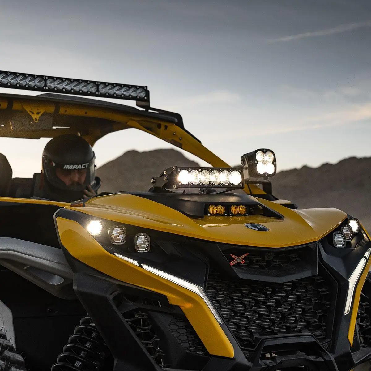 Baja Designs 448192 Can-Am, Maverick R, Clear 10" Onx6+ Shock Tower Kit 2