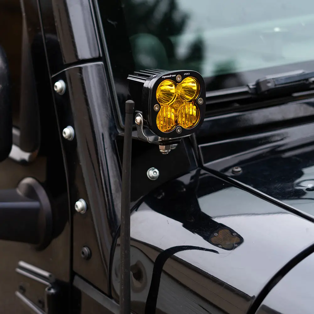 Baja Designs 497811 Squadron Pro Black Led Light Pod Pair (Spot; Baja Amber) 1