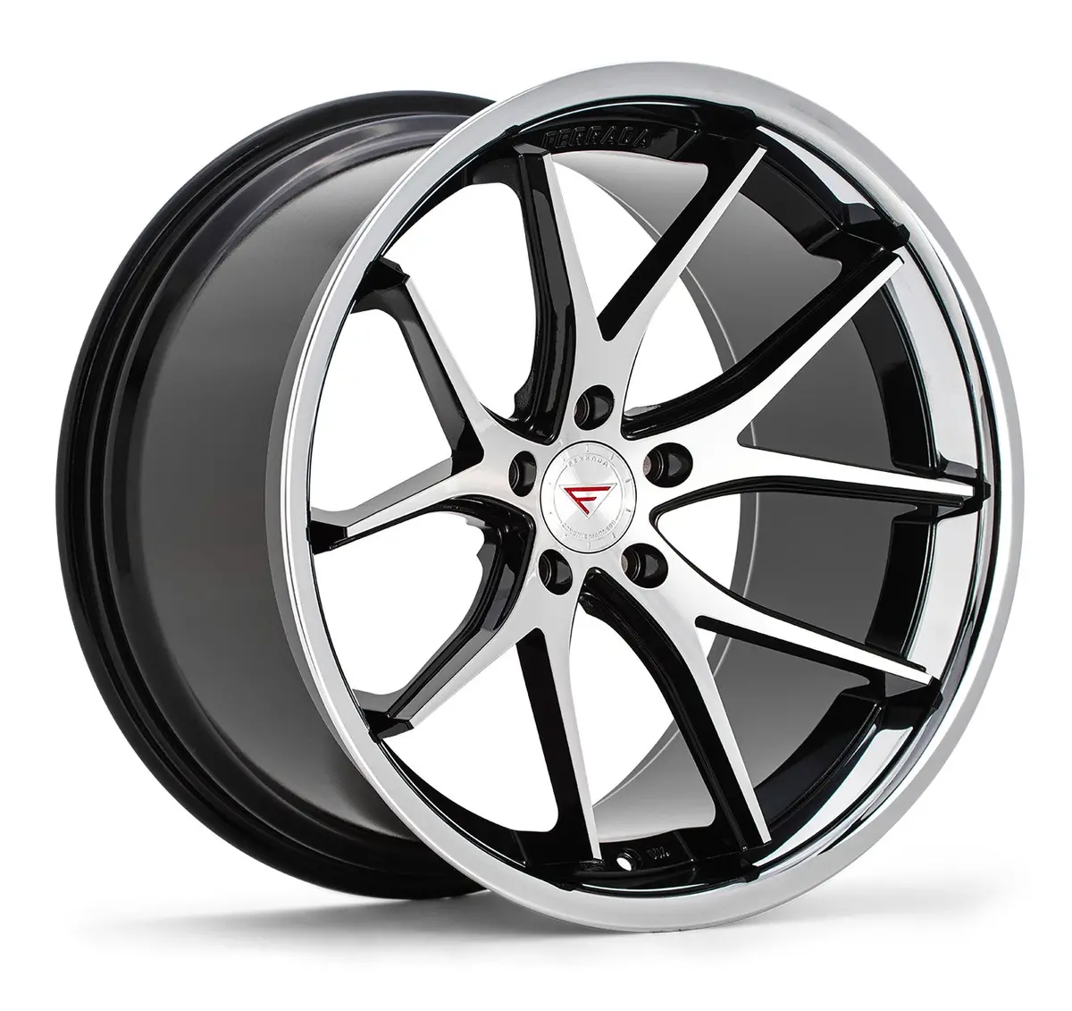 Ferrada Fr2 Tesla Model 3 20" Front And Rear Wheel And Tire Package - Black W/ Machined Face 1