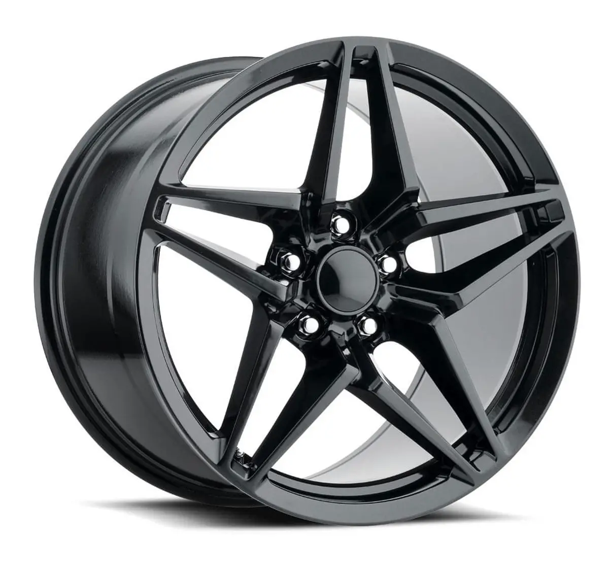Factory Reproductions Fr29 C7 Stingray Corvette 18" Front 19" Rear Wheel And Tire Package - Carbon Black 1